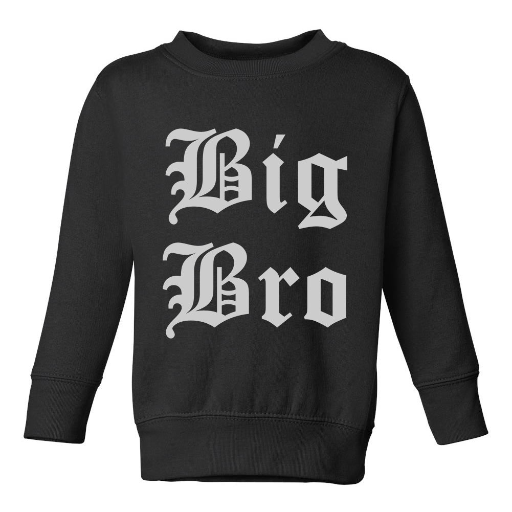 Big Bro Old English Toddler Boys Crewneck Sweatshirt Black