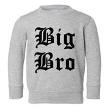 Big Bro Old English Toddler Boys Crewneck Sweatshirt Grey