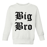 Big Bro Old English Toddler Boys Crewneck Sweatshirt White