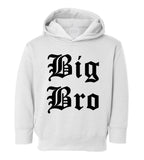 Big Bro Old English Toddler Boys Pullover Hoodie White