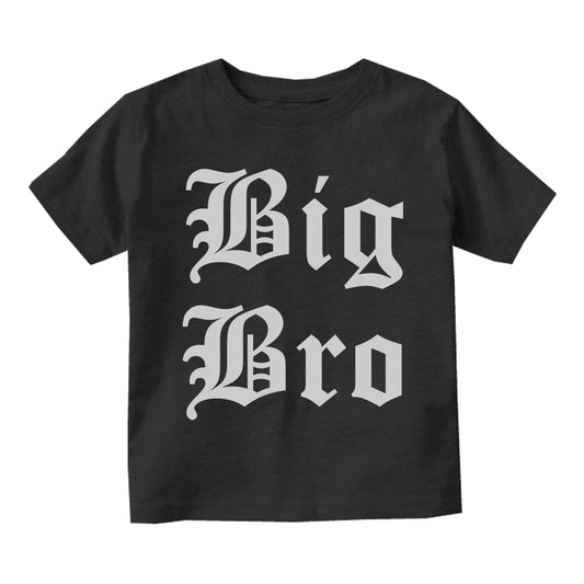 Big Bro Old English Toddler Boys Short Sleeve T-Shirt Black