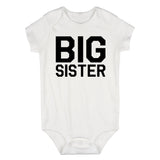 Big Sister Infant Baby Girls Bodysuit White