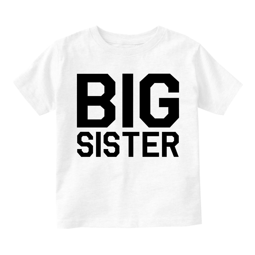 Big Sister Infant Baby Girls Short Sleeve T-Shirt White