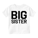Big Sister Infant Baby Girls Short Sleeve T-Shirt White