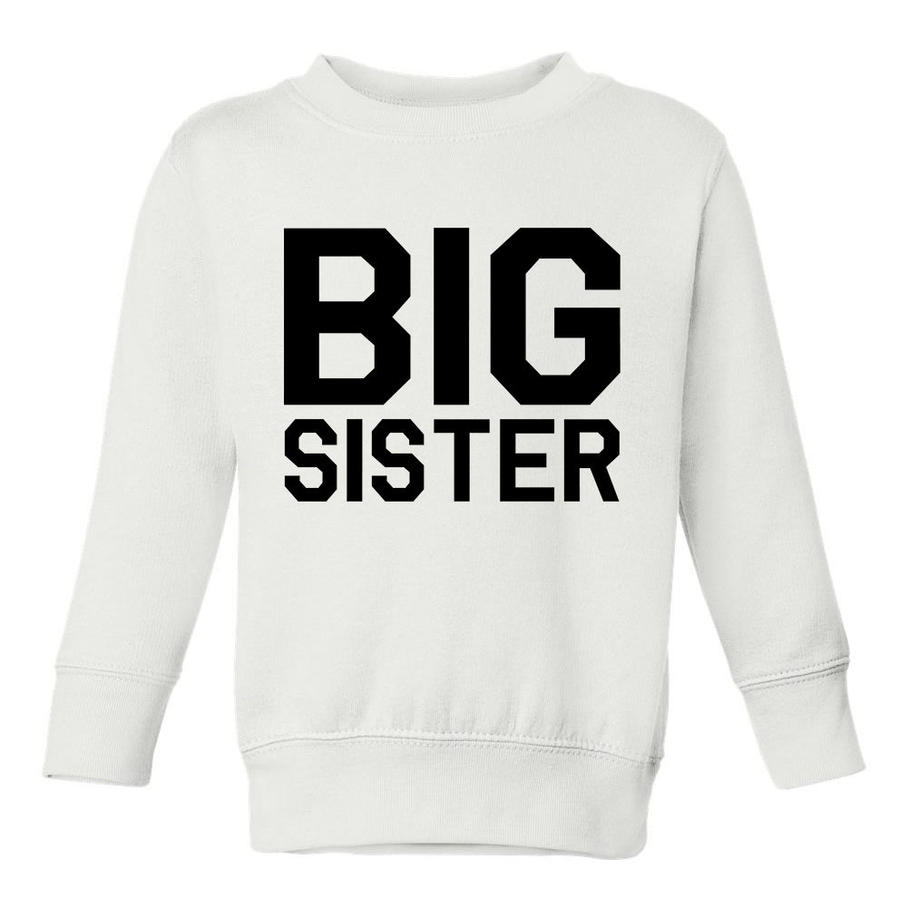 Big Sister Toddler Girls Crewneck Sweatshirt White