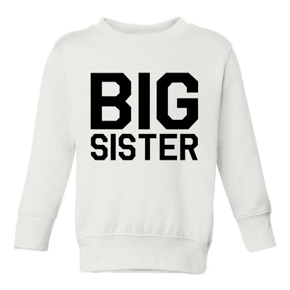 Big Sister Toddler Girls Crewneck Sweatshirt White