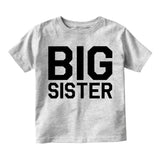 Big Sister Toddler Girls Short Sleeve T-Shirt Grey