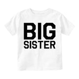 Big Sister Toddler Girls Short Sleeve T-Shirt White