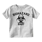 Biohazard Baby Symbol Infant Baby Boys Short Sleeve T-Shirt Grey