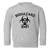 Biohazard Baby Symbol Toddler Boys Crewneck Sweatshirt Grey