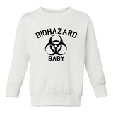 Biohazard Baby Symbol Toddler Boys Crewneck Sweatshirt White
