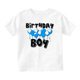 Birthday Boy Balloons 1st One Baby Toddler Short Sleeve T-Shirt White