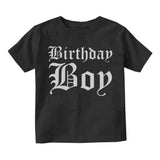 Birthday Boy Old English Infant Baby Boys Short Sleeve T-Shirt Black