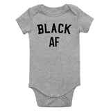 Black AF Infant Baby Boys Bodysuit Grey