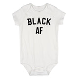 Black AF Infant Baby Boys Bodysuit White