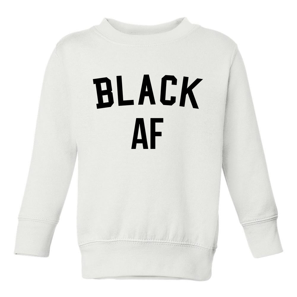 Black AF Toddler Boys Crewneck Sweatshirt White
