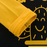 Black Yellow Cactus Plant Pot RM Toddler Boys Raglan Long Sleeve Shirt Detail