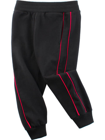 Black And Red Striped Toddler Boys Jogger Pants