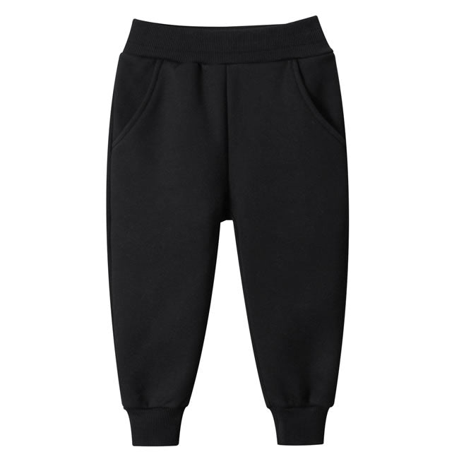 Black Toddler Boys Fleece Jogger Sweatpants