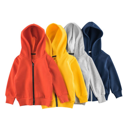 Blank Toddler Boys Fleece Zip Up Hoodie