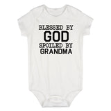 Blessed By God Spoiled By Grandma Infant Baby Boys Bodysuit White