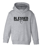 Blessed Praying Hands Toddler Boys Pullover Hoodie Grey