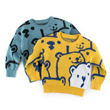 Bear Pattern Toddler Boys Knitted Sweater