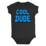 Blue Cool Dude Infant Baby Boys Bodysuit Black