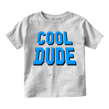Blue Cool Dude Infant Baby Boys Short Sleeve T-Shirt Grey