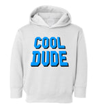 Blue Cool Dude Toddler Boys Pullover Hoodie White