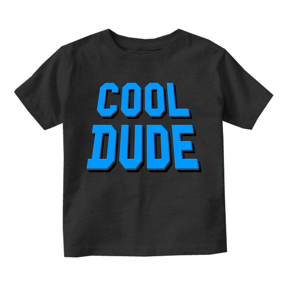 Blue Cool Dude Toddler Boys Short Sleeve T-Shirt Black