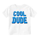 Blue Cool Dude Toddler Boys Short Sleeve T-Shirt White