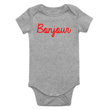 Bonjour Paris Infant Baby Boys Bodysuit Grey