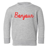 Bonjour Paris Toddler Boys Crewneck Sweatshirt Grey