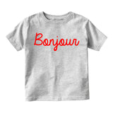 Bonjour Paris Toddler Boys Short Sleeve T-Shirt Grey