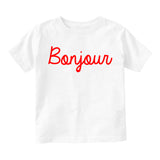 Bonjour Paris Toddler Boys Short Sleeve T-Shirt White