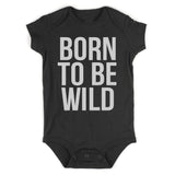 Born To Be Wild Infant Baby Boys Bodysuit Black