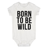Born To Be Wild Infant Baby Boys Bodysuit White