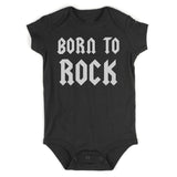 Born To Rock Infant Baby Boys Bodysuit Black