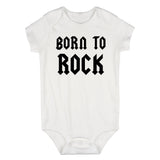 Born To Rock Infant Baby Boys Bodysuit White