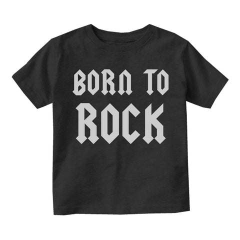 Born To Rock Toddler Boys Short Sleeve T-Shirt Black