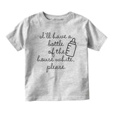 Bottle House White Milk Funny Baby Infant Short Sleeve T-Shirt Grey