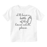 Bottle House White Milk Funny Baby Toddler Short Sleeve T-Shirt White
