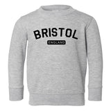 Bristol England Arch Toddler Boys Crewneck Sweatshirt Grey