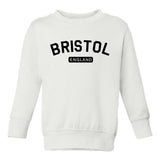 Bristol England Arch Toddler Boys Crewneck Sweatshirt White