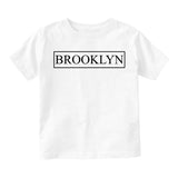 Brooklyn New York Box Logo Toddler Boys Short Sleeve T-Shirt White