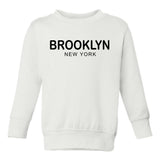 Brooklyn New York Fashion Toddler Boys Crewneck Sweatshirt White