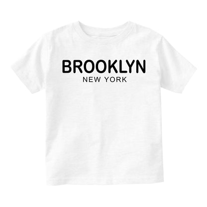 Brooklyn New York Fashion Toddler Boys Short Sleeve T-Shirt White