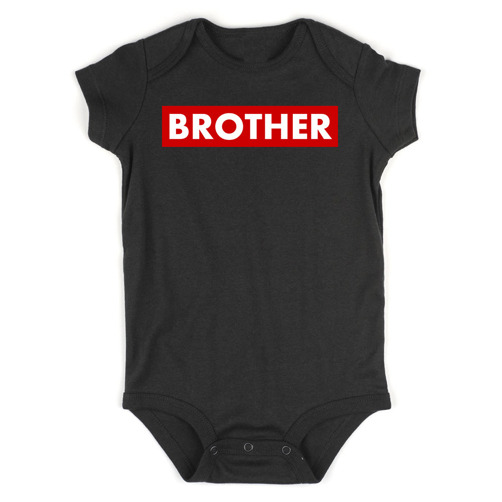 Brother Red Box Infant Baby Boys Bodysuit Black