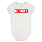 Brother Red Box Infant Baby Boys Bodysuit White